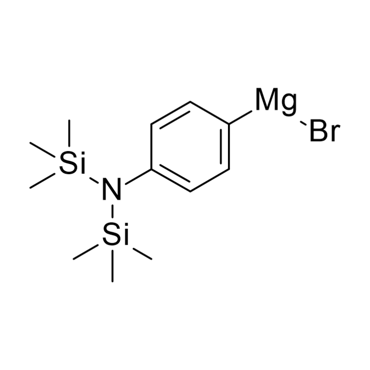 Structure of 756822-47-6 | 4-[Bis(trimethylsilyl)amino]phenylmagnesium bromide, 0.5 M in THF