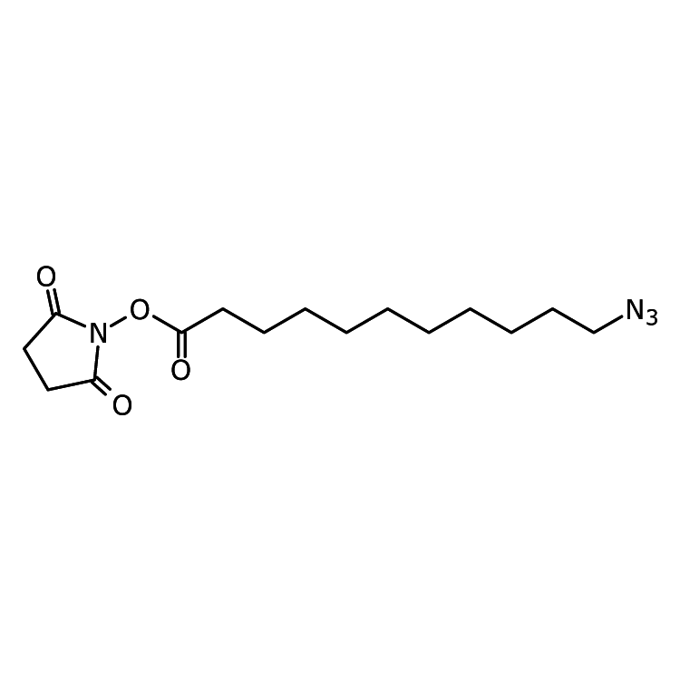 Structure of 850080-13-6 | (2,5-Dioxopyrrolidin-1-yl) 11-azidoundecanoate