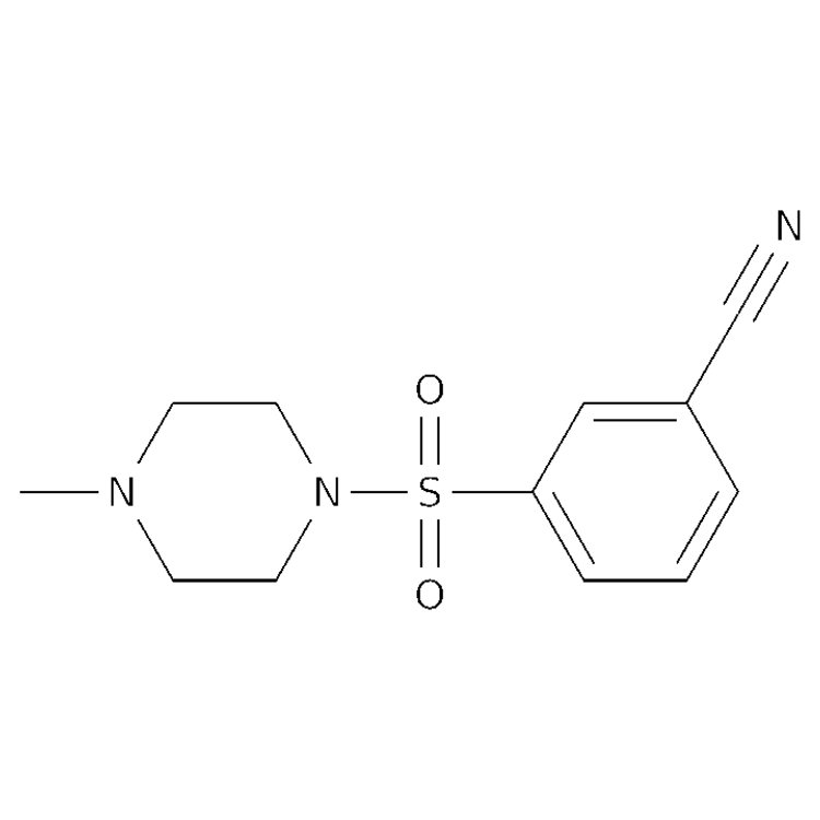 Structure of 1016672-98-2 | 3-(4-methylpiperazine-1-sulfonyl)benzonitrile