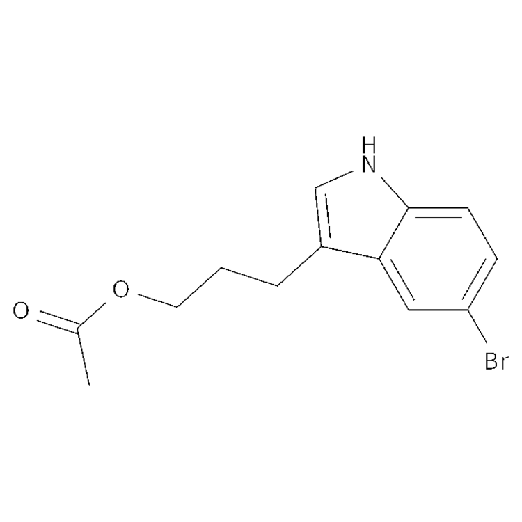 Structure of 1148108-75-1 | 3-(5-bromo-1H-indol-3-yl)propyl acetate