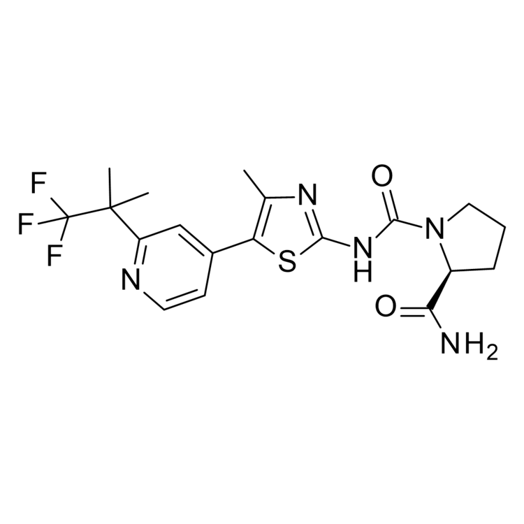 (2S)-1-N-{4-methyl-5-[2-(1,1,1-trifluoro-2-methylpropan-2-yl)pyridin-4-yl]-1,3-thiazol-2-yl}pyrrolidine-1,2-dicarboxamide