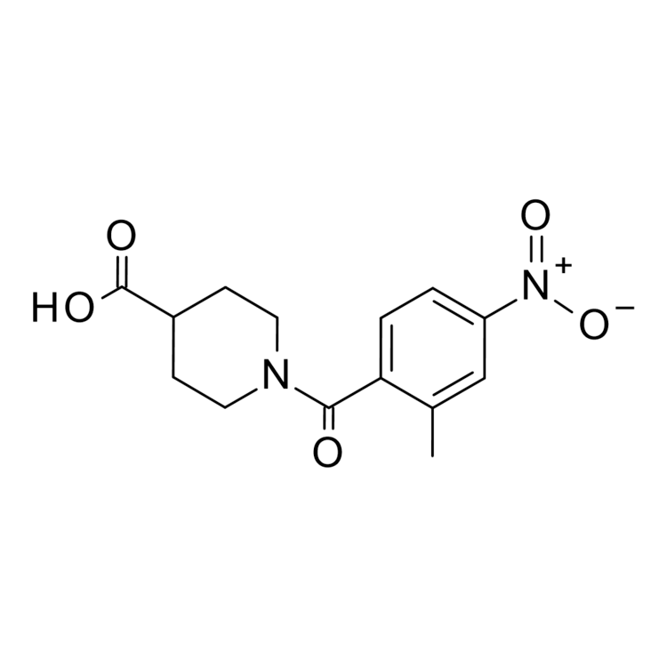 Structure of 1292527-52-6 | 1-(2-Methyl-4-nitrobenzoyl)-4-piperidinecarboxylic acid