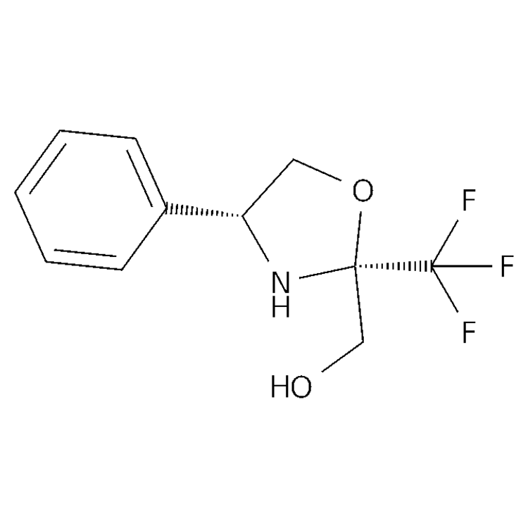 Structure of 1312716-99-6 | [(2R,4R)-4-phenyl-2-(trifluoromethyl)-1,3-oxazolidin-2-yl]methanol