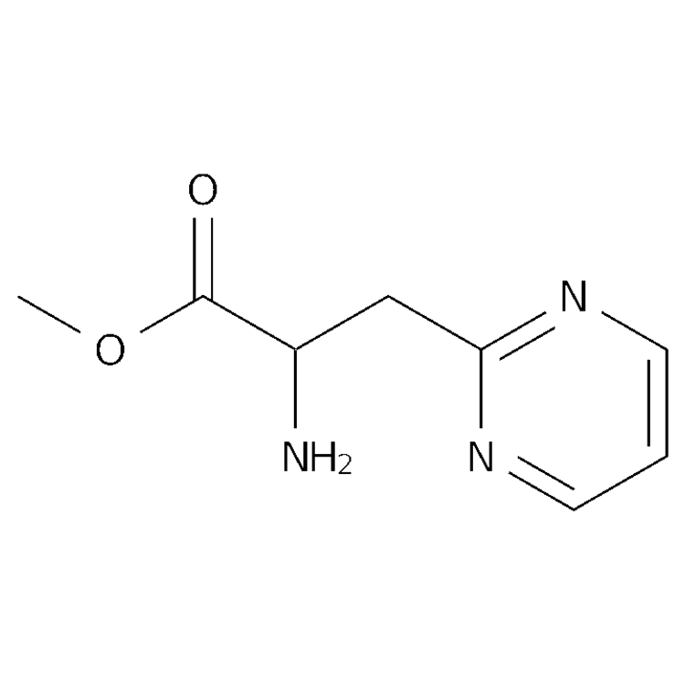Structure of 1339658-76-2 | methyl 2-amino-3-(pyrimidin-2-yl)propanoate