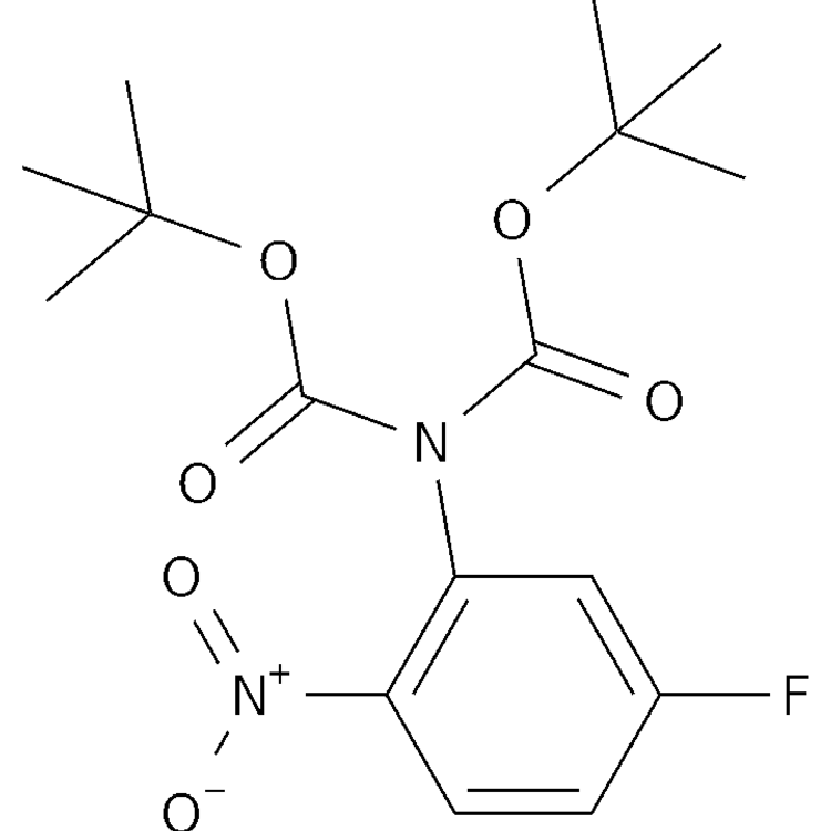 Structure of 1352302-86-3 | tert-butyl N-[(tert-butoxy)carbonyl]-N-(5-fluoro-2-nitrophenyl)carbamate