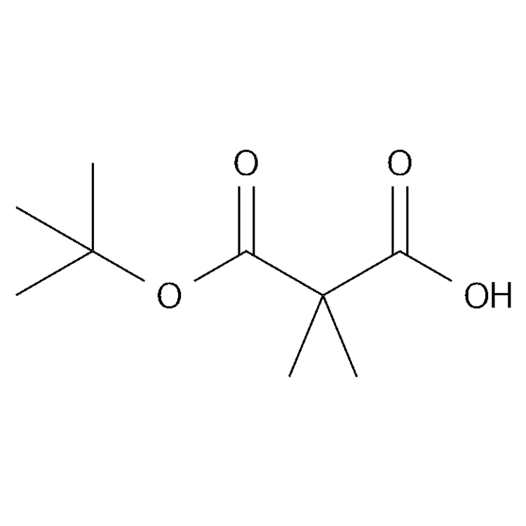 Structure of 143688-40-8 | 3-(tert-butoxy)-2,2-dimethyl-3-oxopropanoic acid