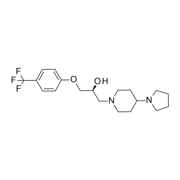 (2S)-1-[4-(pyrrolidin-1-yl)piperidin-1-yl]-3-[4-(trifluoromethyl)phenoxy]propan-2-ol
