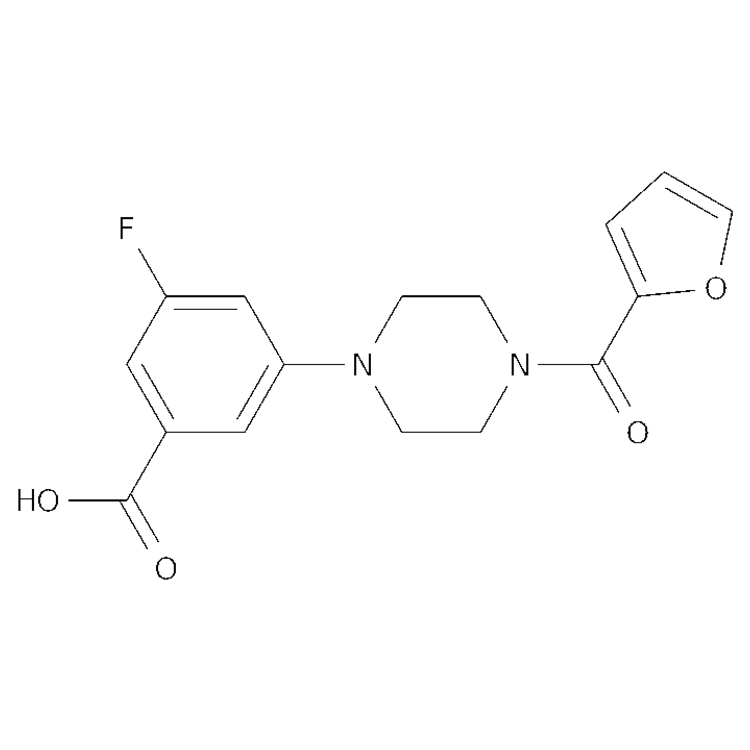 3-fluoro-5-{4-[(furan-2-yl)carbonyl]piperazin-1-yl}benzoic acid