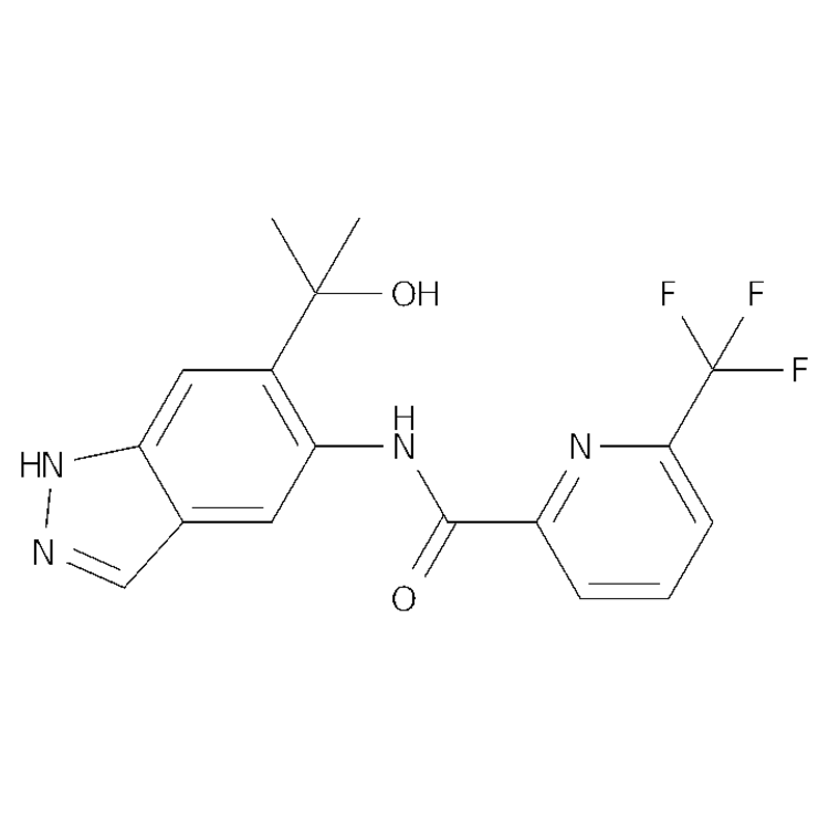Structure of 1799836-54-6 | N-[6-(2-hydroxypropan-2-yl)-1H-indazol-5-yl]-6-(trifluoromethyl)pyridine-2-carboxamide