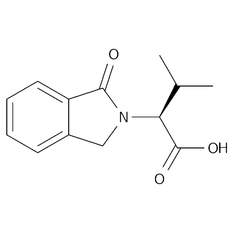 Structure of 180923-77-7 | (2S)-3-methyl-2-(1-oxo-3H-isoindol-2-yl)butanoic acid