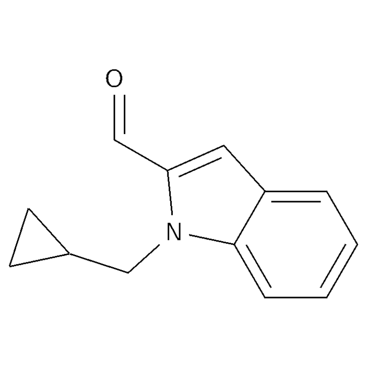 Structure of 1893260-78-0 | 1-(Cyclopropylmethyl)-1H-indole-2-carboxaldehyde
