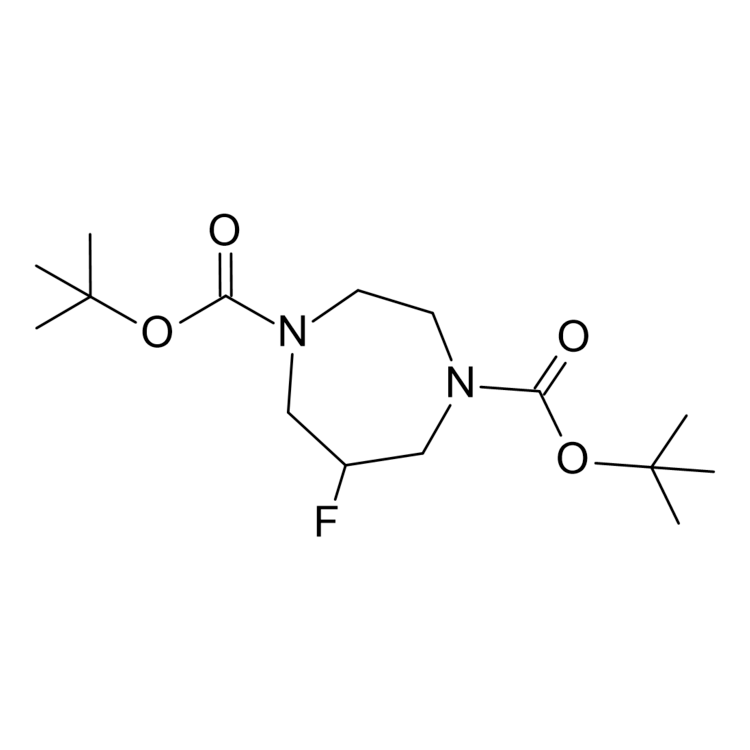 1,4-di-tert-butyl 6-fluoro-1,4-diazepane-1,4-dicarboxylate