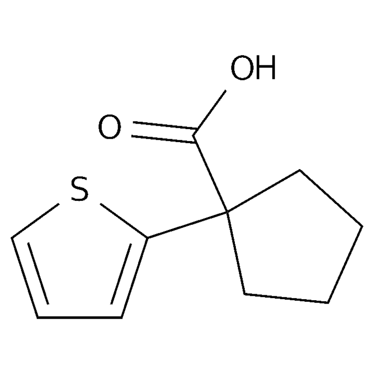 Structure of 202737-46-0 | 1-(thiophen-2-yl)cyclopentane-1-carboxylic acid