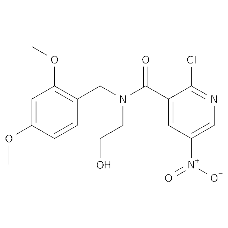 2-chloro-N-[(2,4-dimethoxyphenyl)methyl]-N-(2-hydroxyethyl)-5-nitropyridine-3-carboxamide
