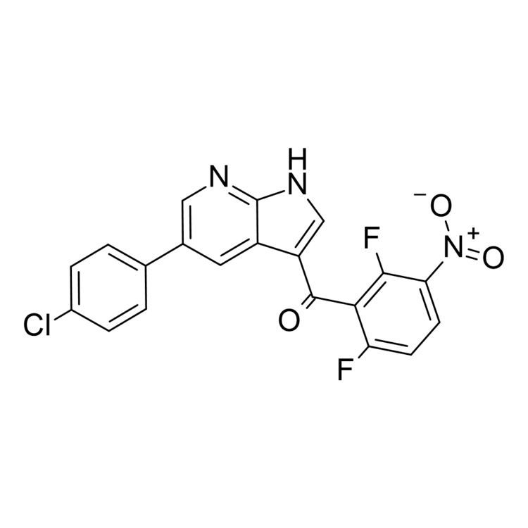 Structure of 2136598-00-8 | (5-(4-chlorophenyl)-1H-pyrrolo[2,3-b]pyridin-3-yl)(2,6-difluoro-3-nitrophenyl)methanone