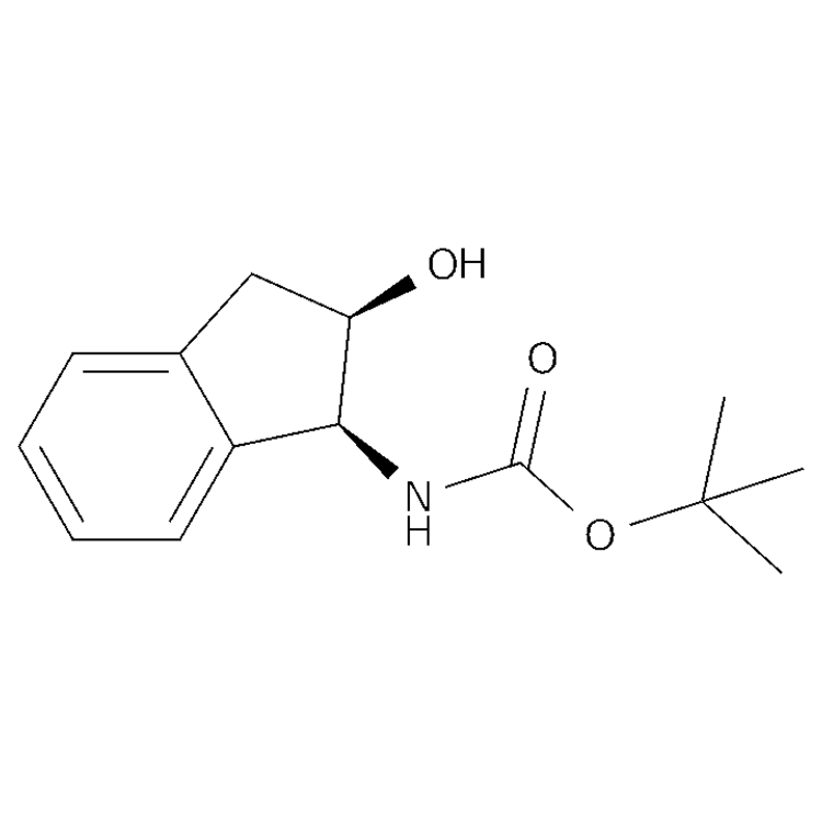 Structure of 218151-53-2 | tert-butyl N-[(1S,2R)-2-hydroxy-2,3-dihydro-1H-inden-1-yl]carbamate