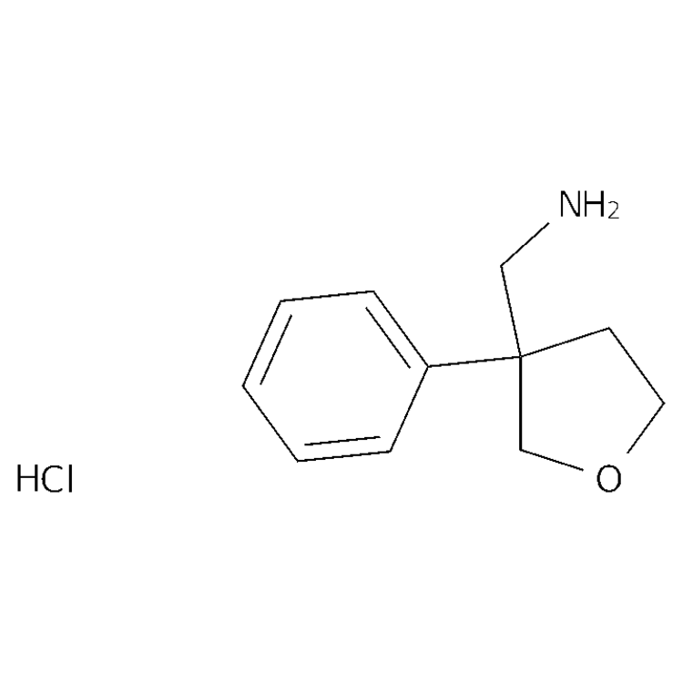 Structure of 2241129-01-9 | (3-phenyloxolan-3-yl)methanamine hydrochloride