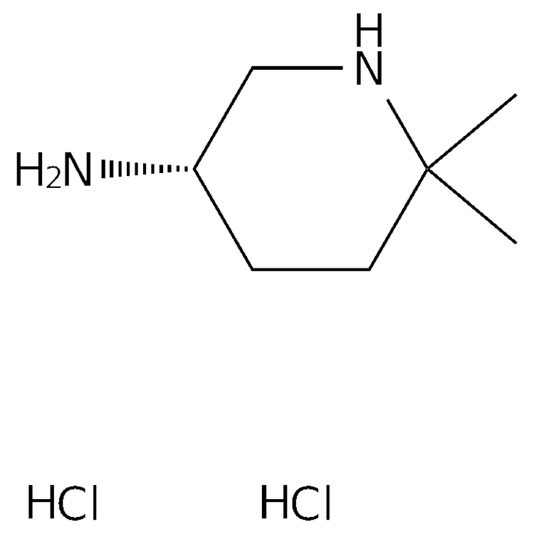Structure of 2801040-10-6 | (3S)-6,6-dimethylpiperidin-3-amine dihydrochloride