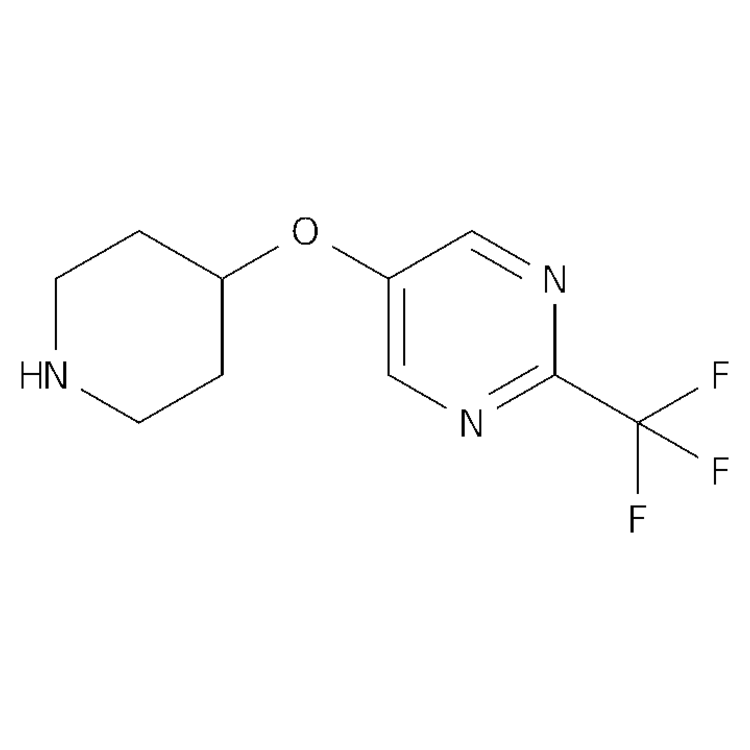 Structure of 2407332-77-6 | 5-(piperidin-4-yloxy)-2-(trifluoromethyl)pyrimidine