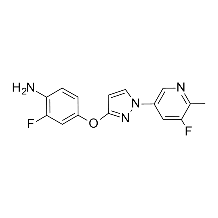 2-Fluoro-4-[[1-(5-fluoro-6-methyl-3-pyridinyl)-1H-pyrazol-3-yl]oxy]benzenamine