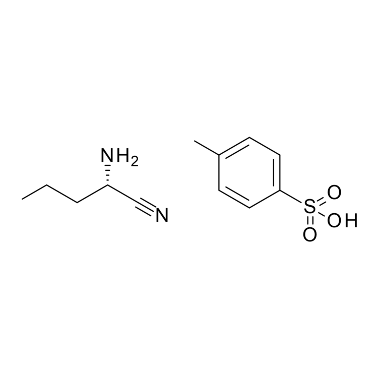 Structure of 2445504-37-8 | (2S)-2-aminopentanenitrile; 4-methylbenzenesulfonic acid