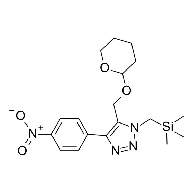 1H-1,2,3-Triazole, 4-(4-nitrophenyl)-5-[[(tetrahydro-2H-pyran-2-yl)oxy]methyl]-1-[(trimethylsilyl)methyl]-