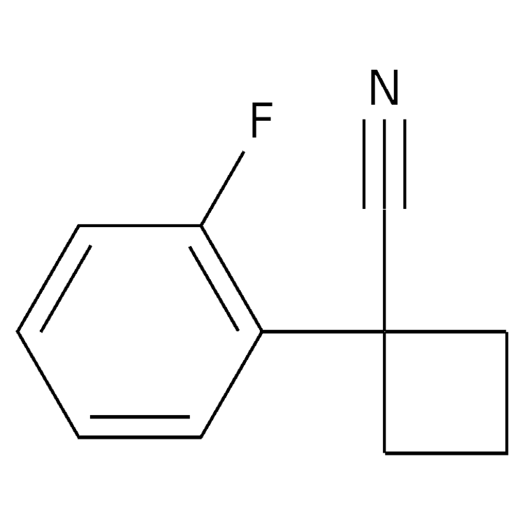 Structure of 28049-63-0 | 1-(2-fluorophenyl)cyclobutane-1-carbonitrile