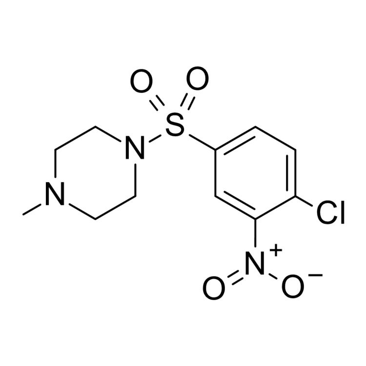 Structure of 324068-31-7 | 1-[(4-chloro-3-nitrobenzene)sulfonyl]-4-methylpiperazine