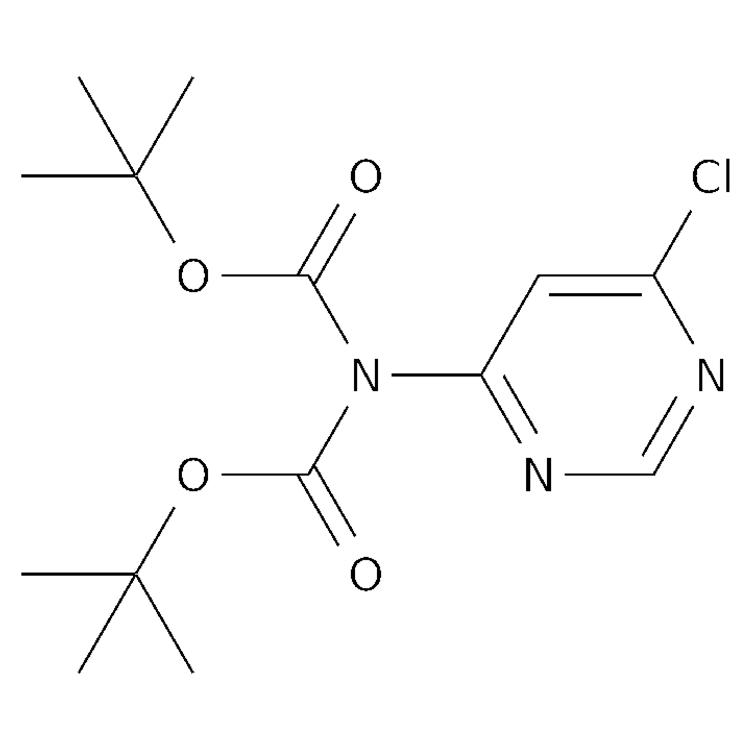 Structure of 354112-08-6 | tert-butyl N-[(tert-butoxy)carbonyl]-N-(6-chloropyrimidin-4-yl)carbamate