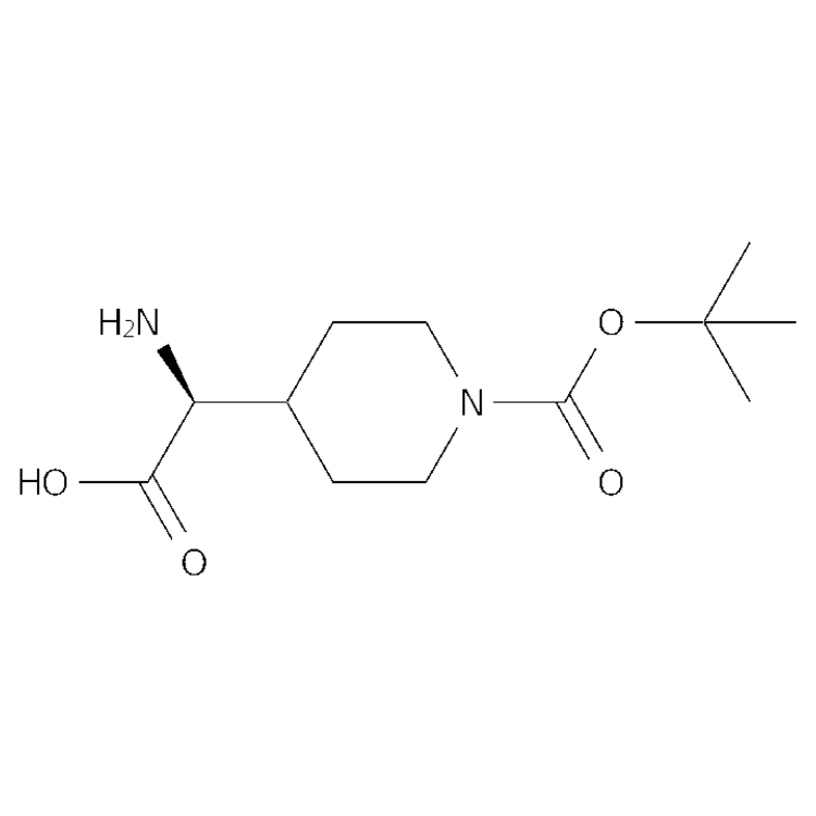Structure of 368866-11-9 | (S)-2-amino-2-(1-(tert-butoxycarbonyl)piperidin-4-yl)acetic acid