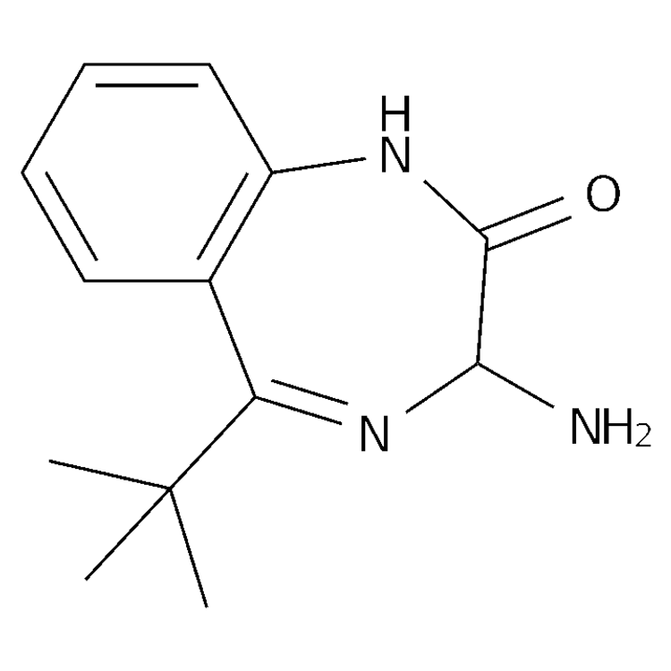 Structure of 376584-87-1 | 3-amino-5-tert-butyl-1,3-dihydro-1,4-benzodiazepin-2-one
