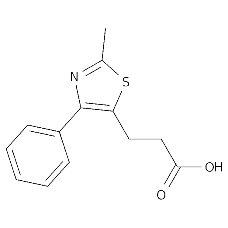 Structure of 39826-42-1 | 3-(2-methyl-4-phenyl-1,3-thiazol-5-yl)propanoic acid