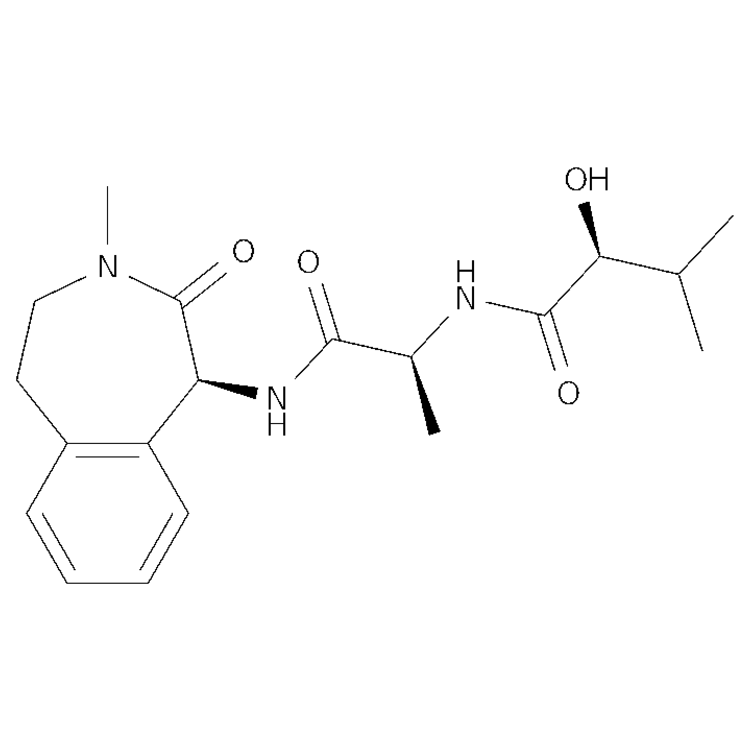 Structure of 425386-60-3 | (2S)-2-hydroxy-3-methyl-N-[(1S)-1-{[(1S)-3-methyl-2-oxo-4,5-dihydro-1H-3-benzazepin-1-yl]carbamoyl}ethyl]butanamide