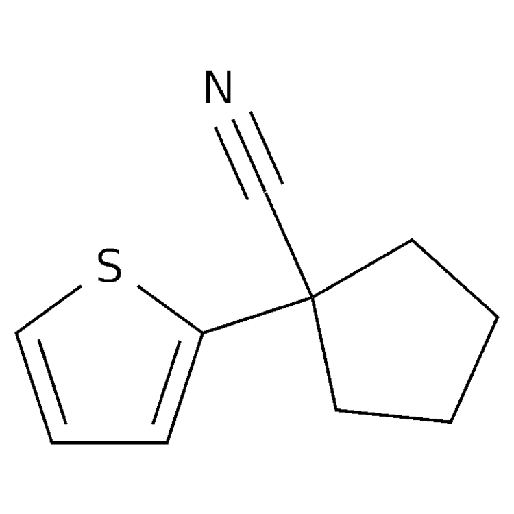 Structure of 59397-14-7 | 1-(thiophen-2-yl)cyclopentane-1-carbonitrile