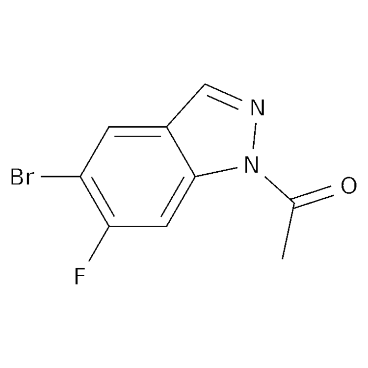 Structure of 633335-81-6 | 1-(5-bromo-6-fluoroindazol-1-yl)ethanone