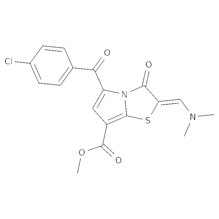 methyl 5-[(4-chlorophenyl)carbonyl]-2-[(dimethylamino)methylidene]-3-oxopyrrolo[2,1-b][1,3]thiazole-7-carboxylate