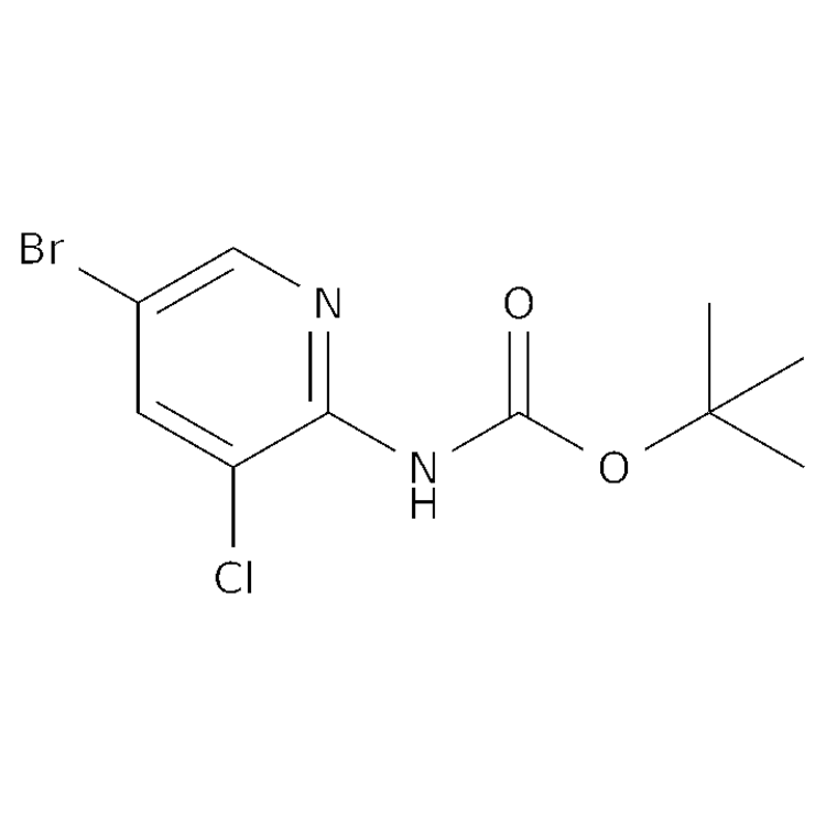 Structure of 748812-75-1 | tert-butyl N-(5-bromo-3-chloropyridin-2-yl)carbamate