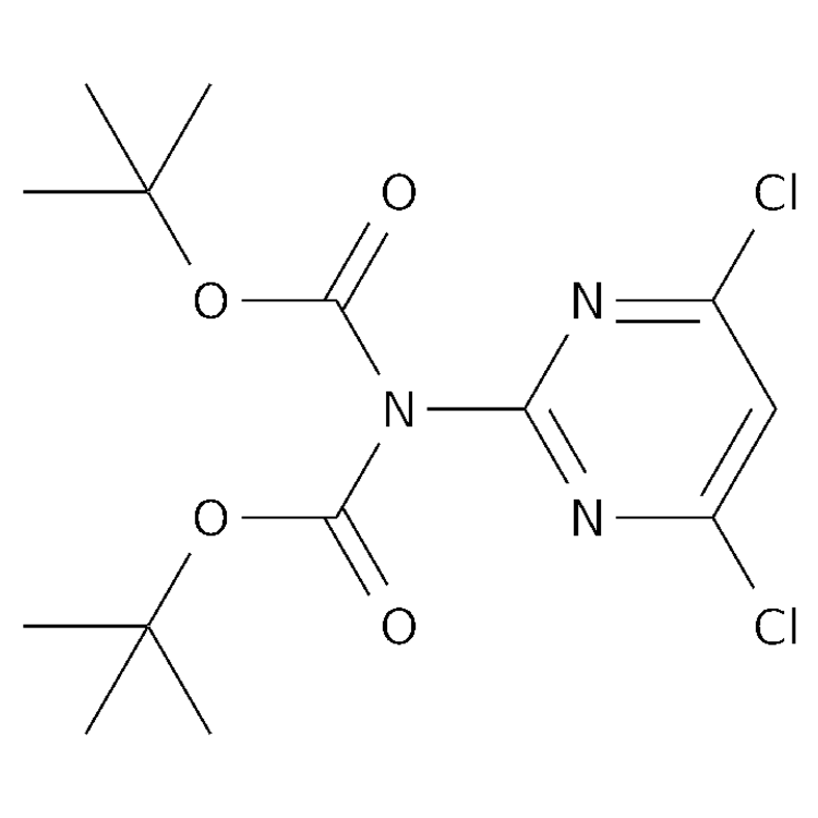 Structure of 847675-82-5 | tert-butyl N-[(tert-butoxy)carbonyl]-N-(4,6-dichloropyrimidin-2-yl)carbamate