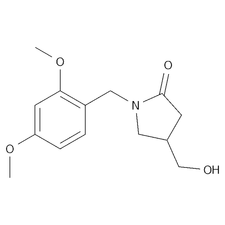 Structure of 919111-34-5 | 1-[(2,4-Dimethoxyphenyl)methyl]-4-(hydroxymethyl)-2-pyrrolidinone