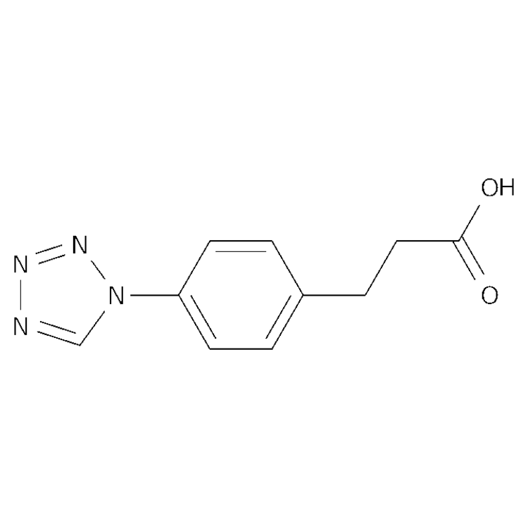 Structure of 924858-72-0 | 3-[4-(1,2,3,4-tetrazol-1-yl)phenyl]propanoic acid