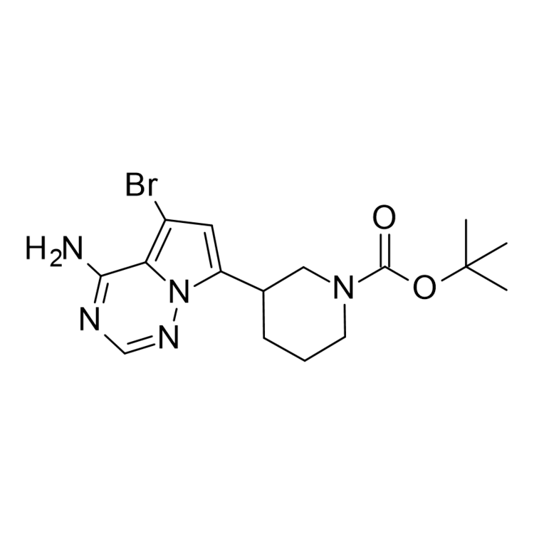 1-Piperidinecarboxylic acid, 3-(4-amino-5-bromopyrrolo[2,1-f][1,2,4]triazin-7-yl)-, 1,1-dimethylethyl ester