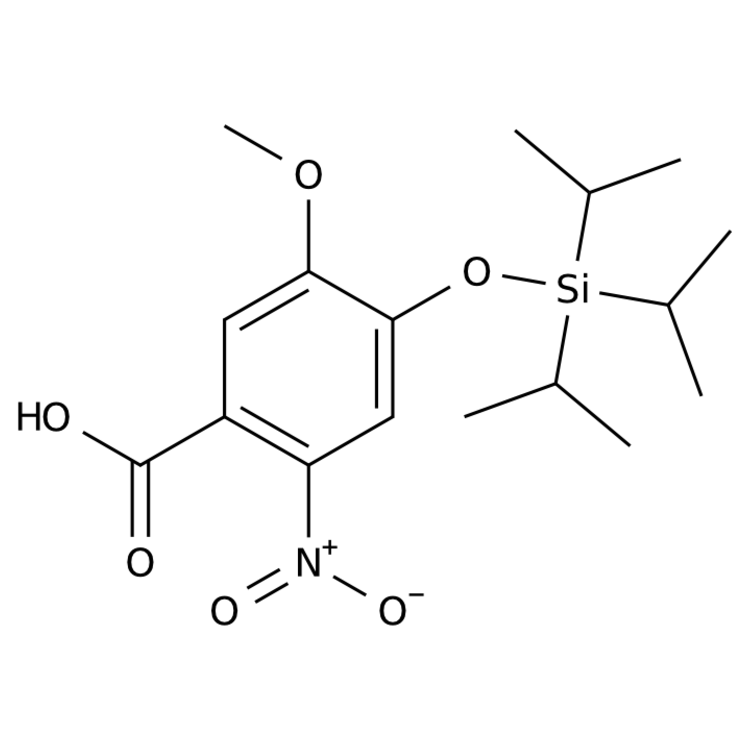 Structure of 1430738-03-6 | 5-methoxy-2-nitro-4-[(triisopropylsilyl)oxy]benzoic acid