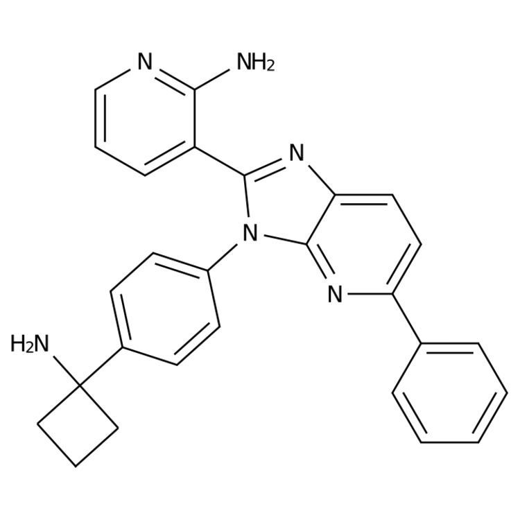 Structure of 1313881-70-7 | 3-{3-[4-(1-aminocyclobutyl)phenyl]-5-phenylimidazo[4,5-b]pyridin-2-yl}pyridin-2-amine