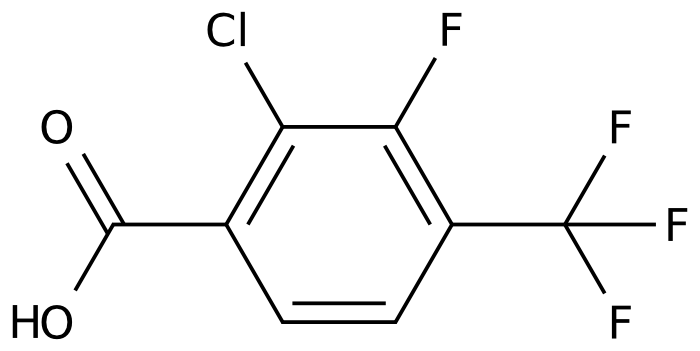 Structure of 1805457-37-7 | 2-chloro-3-fluoro-4-(trifluoromethyl)benzoic acid