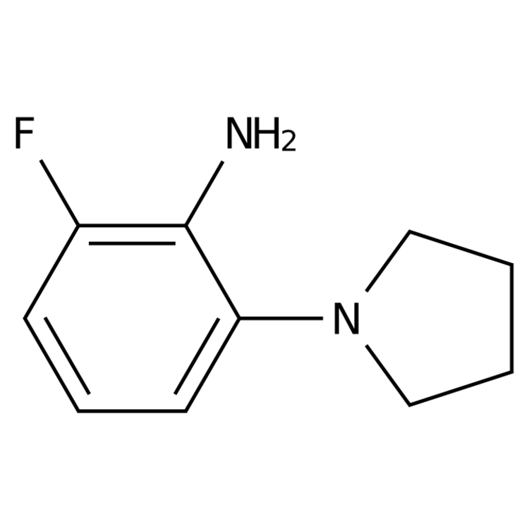 Structure of 1183840-96-1 | 2-Fluoro-6-(1-pyrrolidinyl)benzenamine