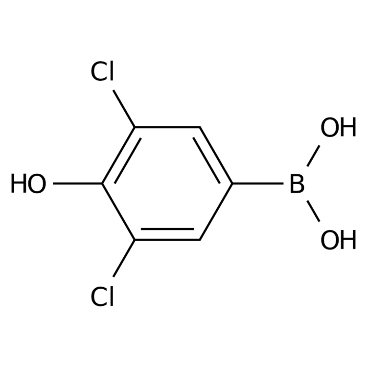 Structure of 1335048-35-5 | (3,5-dichloro-4-hydroxyphenyl)boranediol