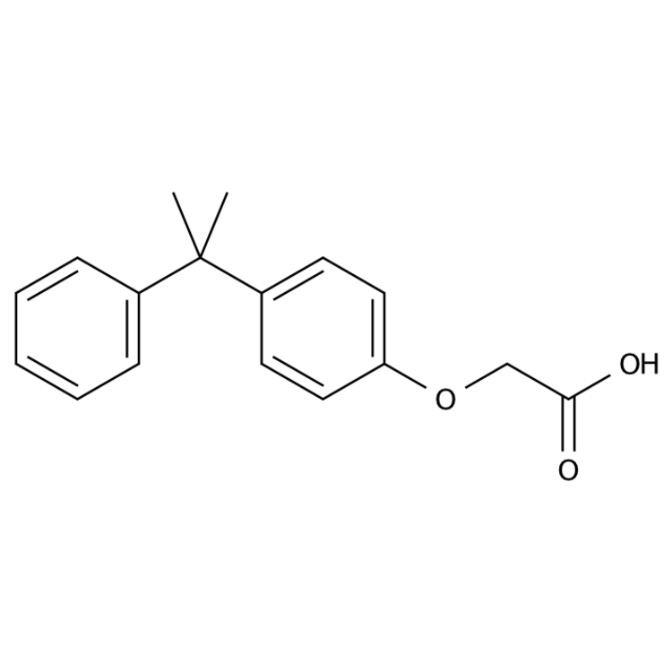 Structure of 70757-61-8 | 2-[4-(2-Phenylpropan-2-yl)phenoxy]acetic acid
