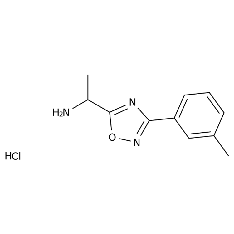 Structure of 1185294-74-9 | 1-(3-(m-tolyl)-1,2,4-oxadiazol-5-yl)ethan-1-amine hydrochloride