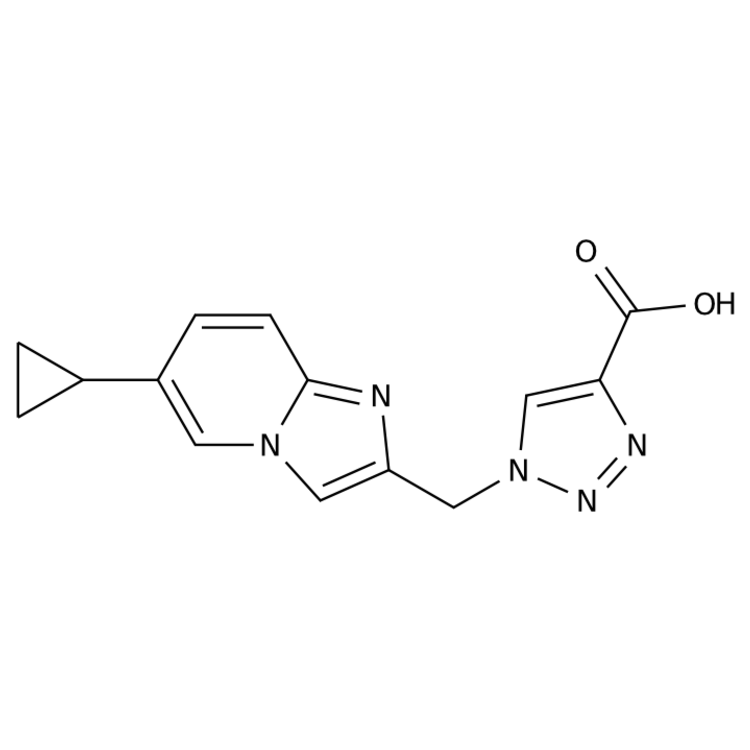 Structure of 2376491-88-0 | 1-({6-cyclopropylimidazo[1,2-a]pyridin-2-yl}methyl)-1,2,3-triazole-4-carboxylic acid