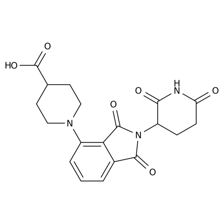 Structure of 2467965-75-7 | 1-[2-(2,6-dioxopiperidin-3-yl)-1,3-dioxoisoindol-4-yl]piperidine-4-carboxylic acid